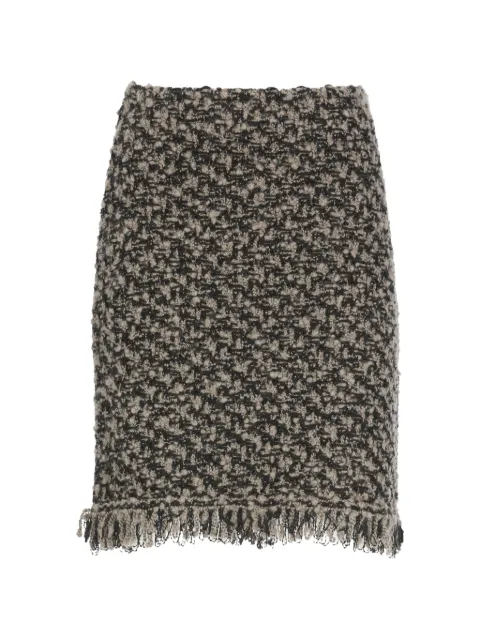 Fabiana Filippi fringed mini skirt Black GND225F404L629VR2