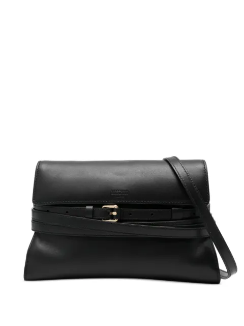 Moschino leather buckle shoulder bag Black MC4014PP1OOA0000