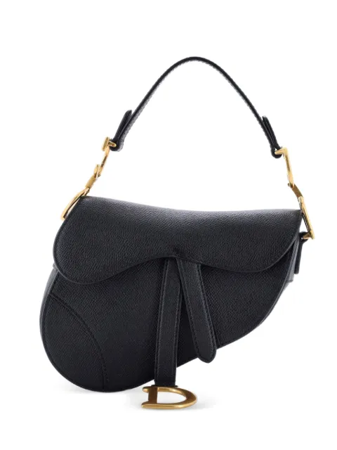 Christian Dior Pre-Owned Saddle Handbag Leather Mini shoulder bag Black 3KOHZL4NJMLHLI2R
