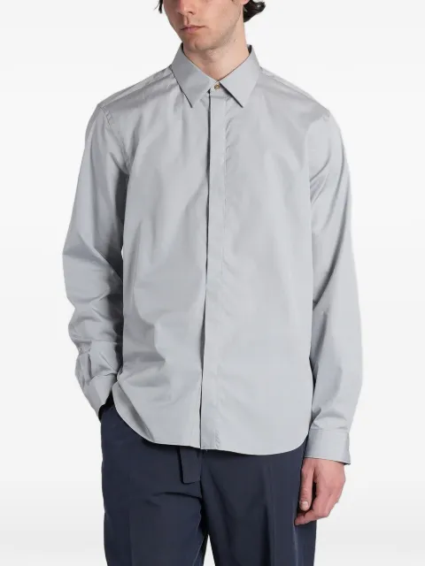 Paul Smith concealed-front long-sleeve shirt Grey M1R656U2V00050