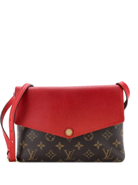 Louis Vuitton Pre-Owned Twice Handbag Monogram Canvas and Leather crossbody bag Brown T7CRO7FX8RGT3Q8U