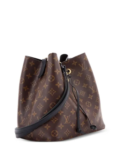 Louis Vuitton Pre-Owned NeoNoe Handbag Monogram Canvas with Leather MM bucket bag Brown C1WQ8CFELKRMAPLB