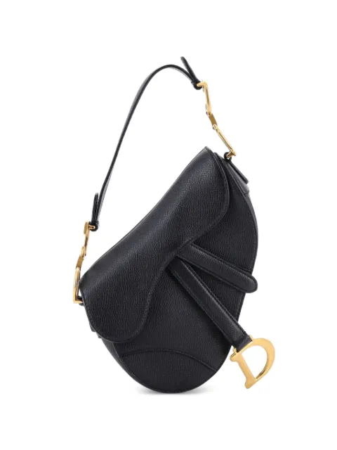Christian Dior Pre-Owned Saddle Handbag Leather Mini shoulder bag Black G6XD3HXQBDU3TY9Q