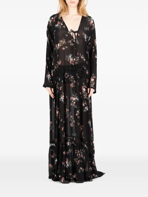 Société Anonyme New Romantic floral lace maxi dress Black NROMANTICDSA18W98VE100
