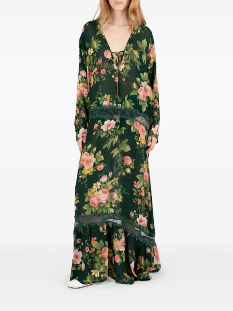 Société Anonyme New Romantic floral lace maxi dress Green NROMANTICDSA18W98VE100