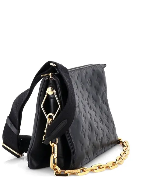 Louis Vuitton Pre-Owned Coussin Bag Monogram Embossed Lambskin PM crossbody bag Black FXS7VNVYG3VGMPAM