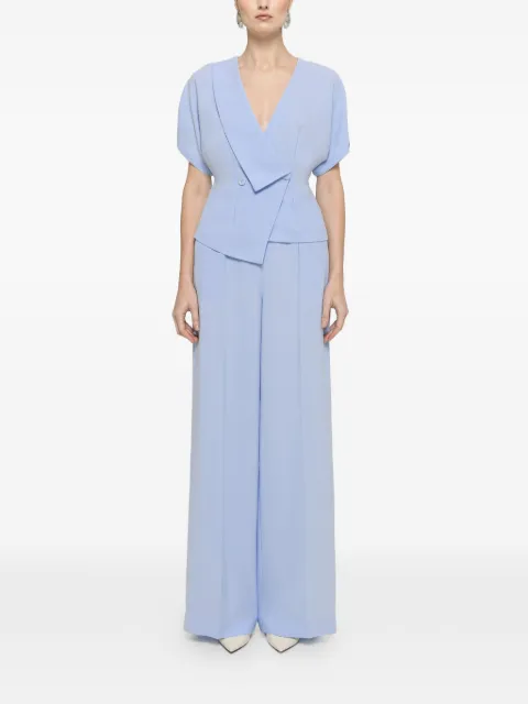 NISSA high-waisted crepe trousers Blue P16523