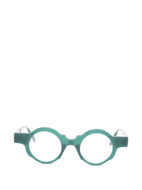 Kuboraum round-frame glasses Green K32
