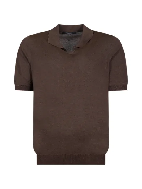 Tagliatore Keith V-neck T-shirt Brown KEITHGSE26031841348