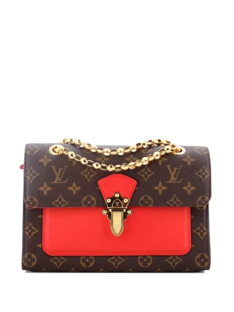 Louis Vuitton Pre-Owned Victoire Handbag Monogram Canvas and Leather shoulder bag Brown OYBHOG113QPFAOG4