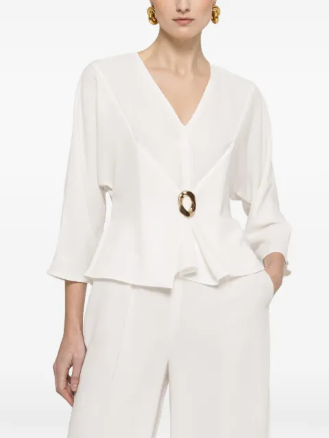 NISSA V-neck blouse White TOP16521