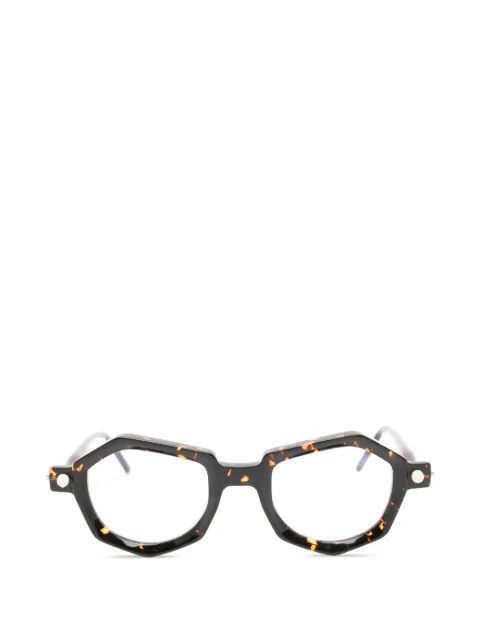 Kuboraum geometric-frame glasses Brown P27