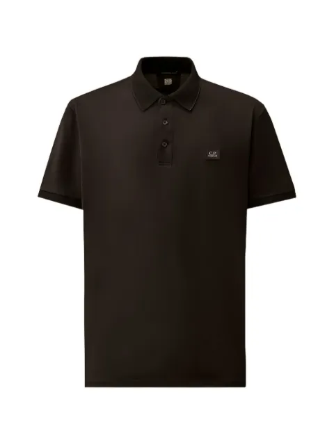 C.P. Company logo-patch polo shirt Brown 20CMPL116A006374G999