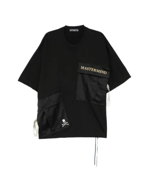 Mastermind World logo-embroidered T-shirt Black MW26SE1TS039020BLK