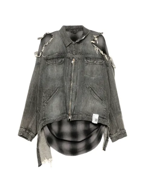 Maison MIHARA YASUHIRO distressed collared jacket Grey J16BL121