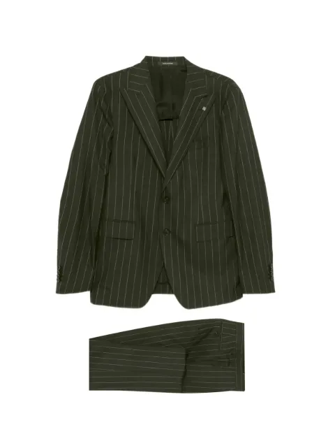 Tagliatore pinstripe-pattern single-breasted suit Green 2SVS20B11PE520125