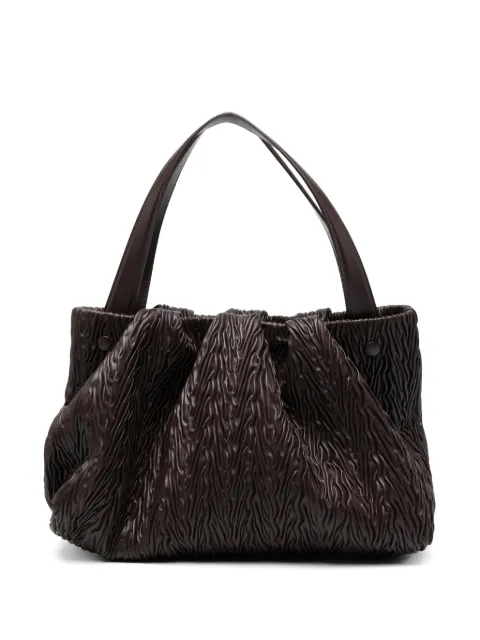 Themoirè textured tote bag Brown 261WTMA00OOAA