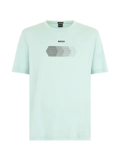BOSS graphic-print T-shirt Blue 50554557