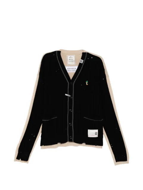 Maison MIHARA YASUHIRO logo-embroidered cardigan Black A16CD521