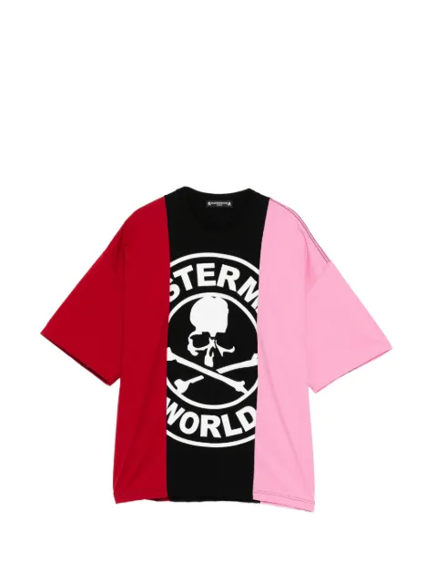 Mastermind World colour-block T-shirt Black MW26SE1TS029020REDBLK