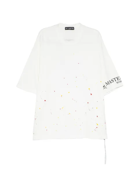Mastermind World paint-splash T-shirt White MW26SE1TS037020WHT