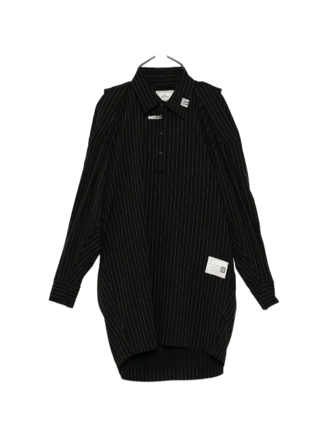 Maison MIHARA YASUHIRO pinstripe mini dress Black B16DR151