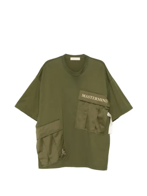 Mastermind World logo-embroidered T-shirt Green MW26SE1TS039020OLV