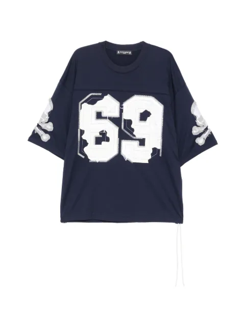 Mastermind Japan number skull graphic T-shirt Blue TS145020