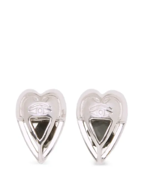Capsule Eleven heart-shape onyx stud earrings Silver THELLOVERSHEARTSTUDSILVERBLACKONYXPAIR