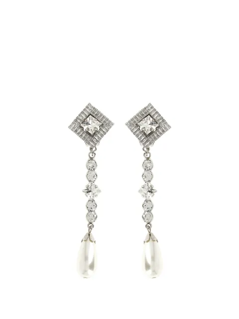 Alessandra Rich crystal-embellished drop earrings Silver FABA3328J0034