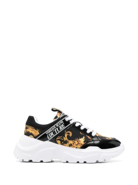 Versace Jeans Couture baroque lace-up sneakers Black 80YA3SC2ZSD96