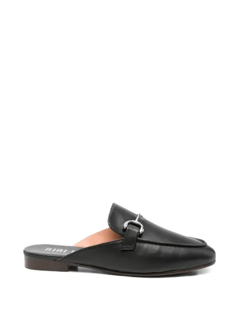 Bibi Lou leather flat mules Black 569Z10VK