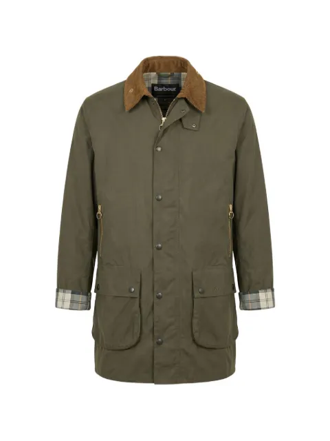 Barbour corduroy-collar pocket coat Green MCA1092
