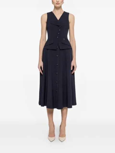 NISSA button midi skirt Blue F16496NAVY