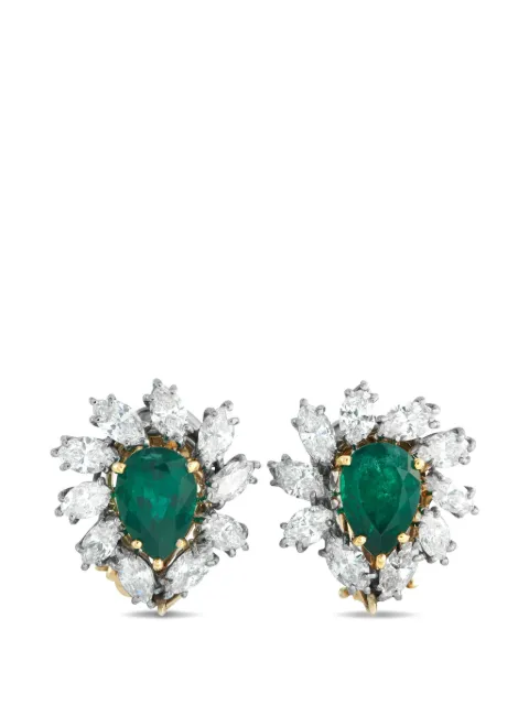 LB Exclusive diamond and emerald earrings Gold MF23020226