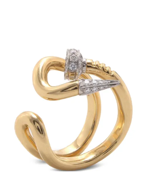 David Webb Bent Nail diamond ring Gold O4532508RPYX85