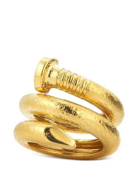 David Webb Nail hammered-finish ring Gold 30162R1HYXXX