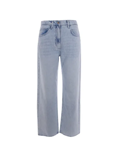 Patrizia Pepe logo-embroidery denim jeans Blue 8P0818D108
