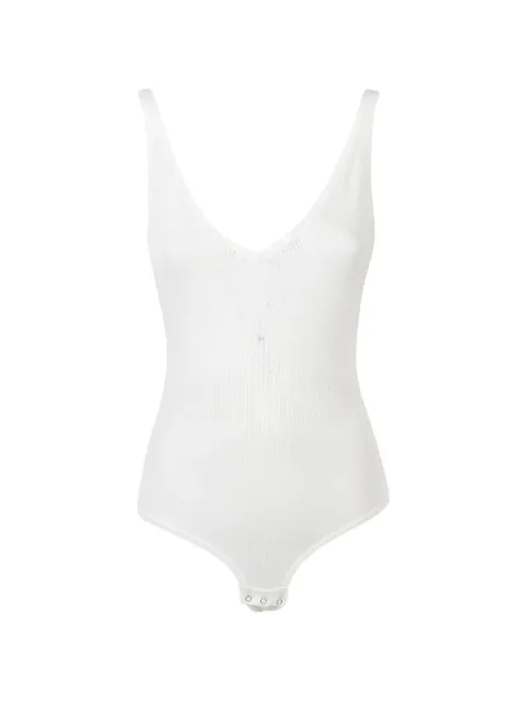 Elisabetta Franchi V-neck bodysuit White BK80W61E2