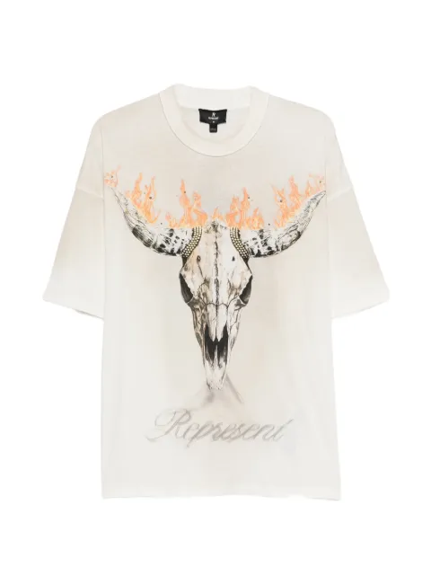 Represent skull-print T-shirt Neutrals MLM100592