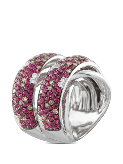 LB Exclusive ruby diamond band ring Silver MF32012926