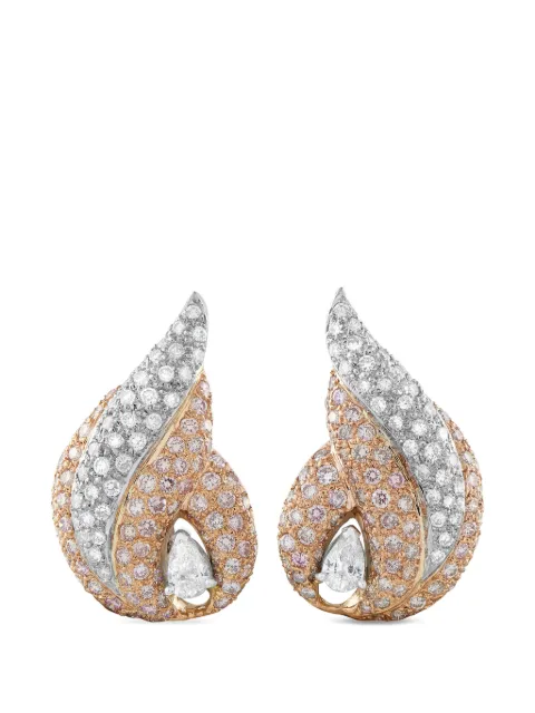 LB Exclusive diamond shell earrings Pink MF35012926