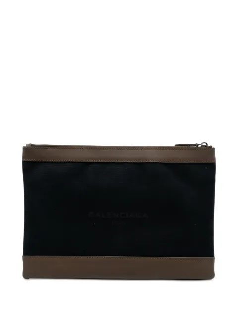 Balenciaga Pre-Owned 2016 Canvas Navy Clip M clutch bag Black WT56NI8TPWX7JRPA