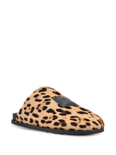 Givenchy leopard-print logo-appliqué mules Neutrals BE30AKE2G2
