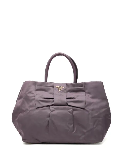 Prada Pre-Owned 2000-2025 Tessuto Fiocco tote bag Purple 75KEDW27OMEMLWCW