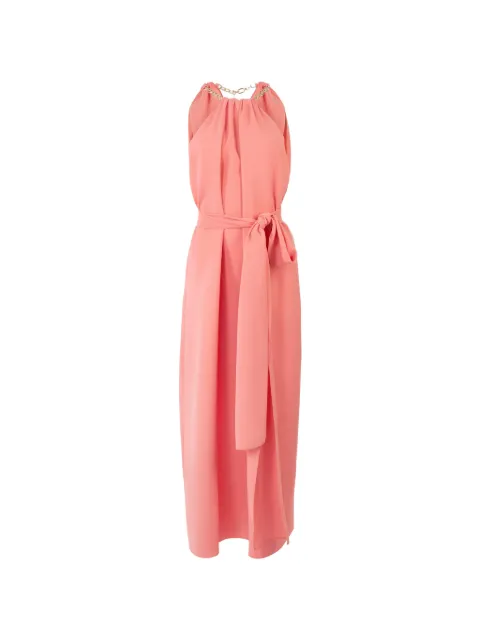 Carolina Herrera chain-strap halterneck midi satin dress Pink R2611N564SBC