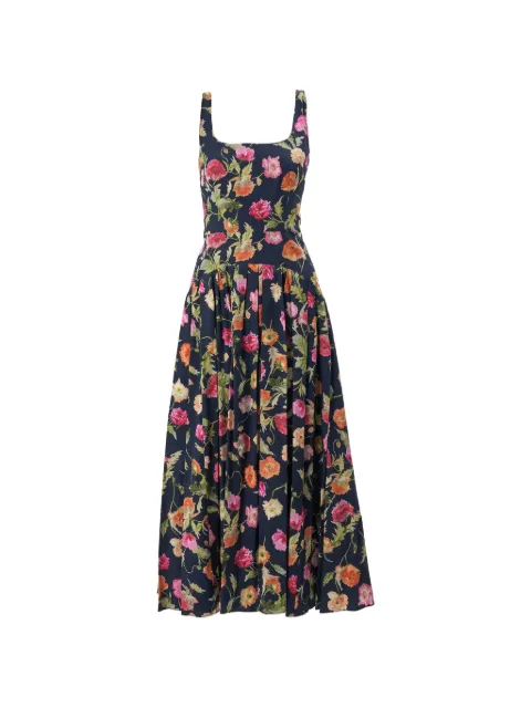 Carolina Herrera floral midi dress Blue R2611N563PSR