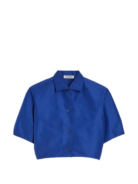 Jil Sander technical faille shirt Blue J03DL0237J70221
