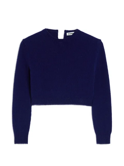 Jil Sander wool cropped sweater Blue J03GP0191J14837