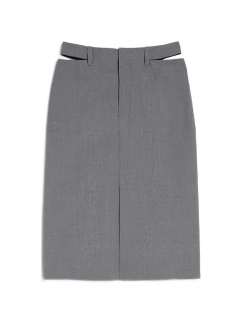 Jil Sander wool poplin skirt Grey J03MA0287J40249